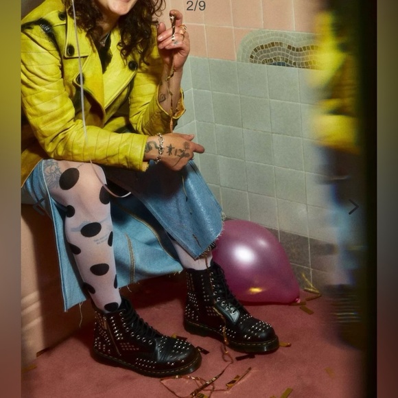 DR MARTENS 1460 STUDDED ZIP ATLAS LEATHER LACE UP - Picture 16 of 16